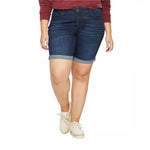 Universal Thread Women's Plus Size Roll Cuff Bermuda Jean Shorts