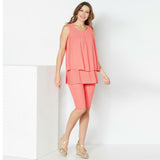 DG2 by Diane Gilman Women's Classic Stretch Pull On Bermuda Shorts Coral Medium