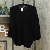 Nina Leonard Women's Batwing 3/4 Sleeve Sweater With Front Pockets