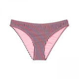 Xhilaration Women's Seersucker Cheeky Striped Bikini Bottom