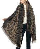INC International Concepts Women's Leopard Sequin Blanket Scarf