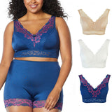 Rhonda Shear Plus Size 3 Pack Betty Pin-Up Bras Darks 3X