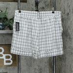 NWT Danielle Bernstein Plus Size Pleated Cuffed Plaid Dress Shorts. 719P066W 16W