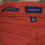 Charter Club Women's Lexington Straight Leg Jeans Retro Orange 6