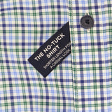 Tommy Hilfiger No Tuck It Athletic Fit Stretch Oxford Dress Shirt Blue Green L