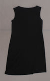 R&M Richards Women's Embellished Neck Sleeveless Stretch Dress Black 4