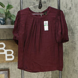 Current Air Women's Junior Fit Shirred Blouse