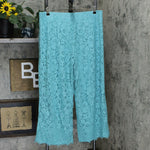 Isaac Mizrahi Live! Women's Tall Floral Lace Knit Culotte Crop Pants