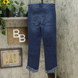 DG2 by Diane Gilman Women's Tall Embellished Fringe Hem Cropped Jeans