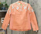 Colleen Lopez Women's Embroidered Faux Leather Jacket