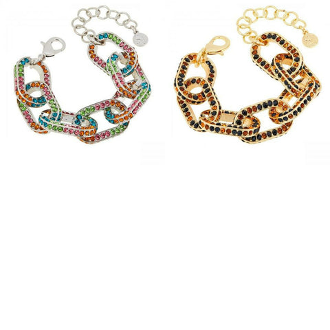 Sassy Jones Kerri Women's Pave Crystal Link Bracelet