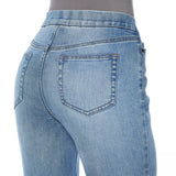 MOTTO Women's Plus Size Stretch Denim Pull On Jeggings