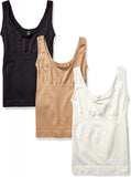 Nearly Nude Women's 3 Pack Seamless Shaping V-Neck Tank Tops