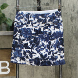 S.C.& CO. Women's 360 Degrees Tummy Control Skort Blue Floral Small
