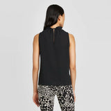 Who What Wear Women's Sleeveless Ruffle Neck Blouse