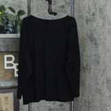 Karen Scott Plus Size Embellished Long Sleeve Christmas Knit Top