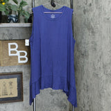 Cuddl Duds Plus Size Softwear Stretch Handkerchief Hem Ruffle Tank Top