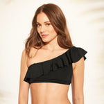 Kona Sol Women's Ruffle One Shoulder Bikini Top