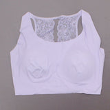 Rhonda Shear Women's Body Bra With Lace Back Lavender Large