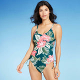 Kona Sol Women's Side-Tie Medium Coverage One Piece Swimsuit