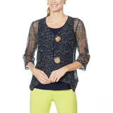Nina Leonard Women's Coconut Button Knit Bolero Cardigan