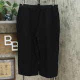 WynneLayers Women's Wide Leg Cropped Pants Black XL