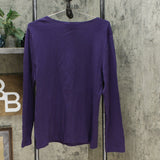 Karen Scott Women's Long Sleeve Cotton Scoop Neck T-Shirt