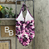 Calvin Klein Women's Pleated Halter One Piece Swimsuit