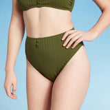 Xhilaration Juniors' Button-Front Cheeky High Waist Bikini Bottom 15ed30e2f229fa