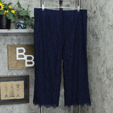 Isaac Mizrahi Live! Women's Floral Lace Knit Culotte Pants