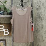 Nina Leonard Women's Coconut Button Bolero Sweater With Tank Top