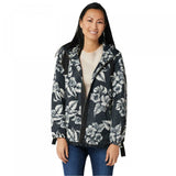 Dennis Basso Women's Floral Water Resistant Hooded Quilted Jacket