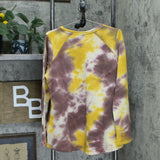 LOGO by Lori Goldstein Women's Hand Tie Dyed French Terry Sweatshirt