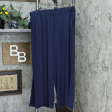 NWT G.I.L.I. Plus Petite Jetsetter Side Slit Knit Pants. A353516-PlusPetite 1XP