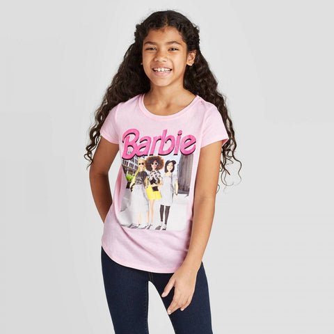Barbie Girls' Short Sleeve Graphic T-Shirt