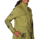 Colleen Lopez Women's Snap Front Butterfly Anorak Jacket With Pockets