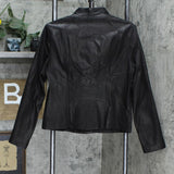 Cole Haan Womens Leather Motorcycle Jacket