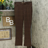 DG2 by Diane Gilman Pull On Ponte Boot Cut Pants Brown Crocodile Medium