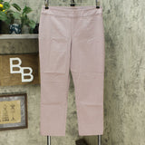 MarlaWynne Stretch Twill FLATTERfit Pants With Slit Lilac Gray Petite 12