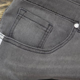DG2 by Diane Gilman Virtual Stretch Metallic Side Stripe Skinny Jeans Gray 22PW