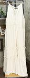 Curations Women's Plus Size Maxi Dress With Lace Trim
