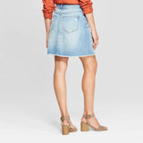 Universal Thread Women's Destructed Denim Mini Skirt