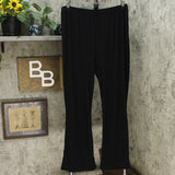 Slinky Brand Women's Plus Size Knit Flare Leg Pants
