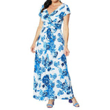 IMAN Women's Boho Chic Jersey Knit Maxi Dress