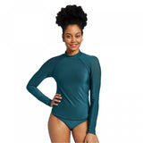 All In Motion Women's Long Sleeve Mock Neck Rashguard Shirt