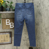 DG2 by Diane Gilman Virtual Stretch Beaded Side Stripe Jeans Midtone 8