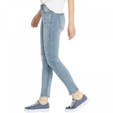 Buffalo Women's Jess Rip And Repair Mid Rise Skinny Jeans Light Blue 6/28