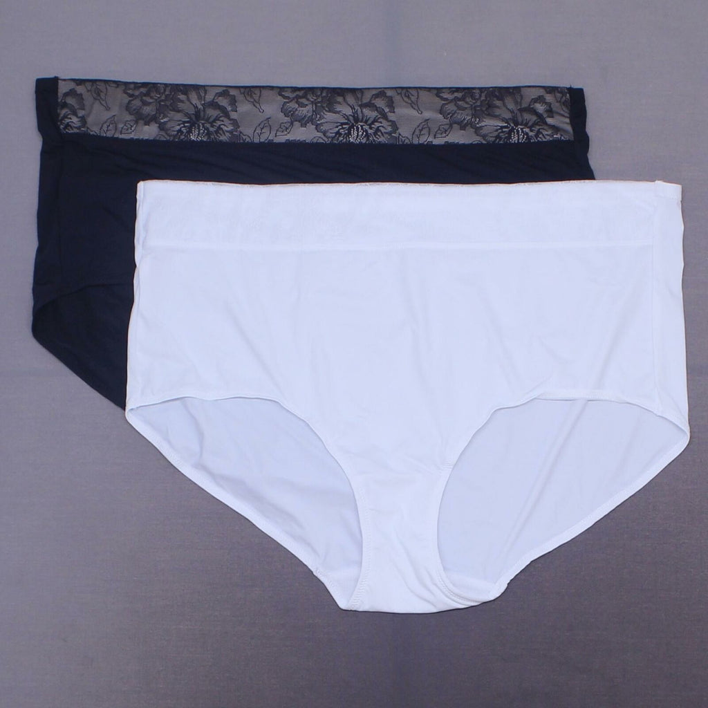 Breezies 2 Pack Lace Essentials Full Brief Panties Fashion Plus 3X –  Biggybargains
