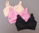 Rhonda Shear Women's Plus Size 3 Pack Pinup Bras With Removable Pads