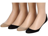 HUE Women's Microfiber No Show Socks 4 Pairs